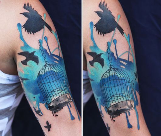 Examples Of Artistic Watercolor Tattoos 