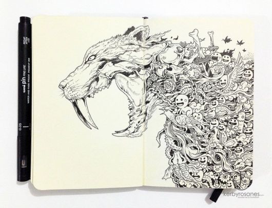Impressively Detailed Pen Doodles