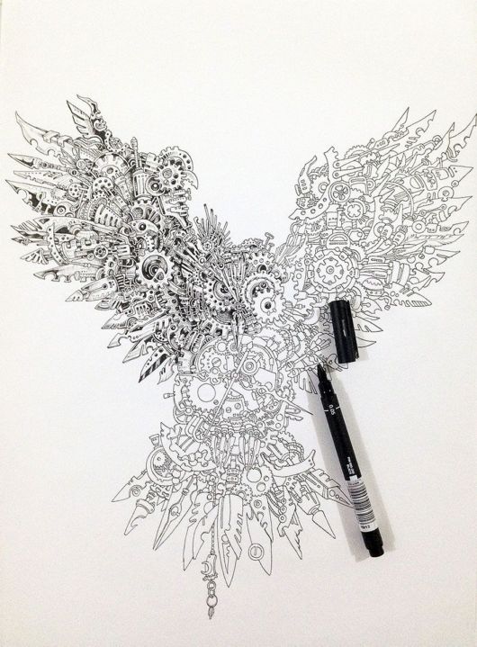 Impressively Detailed Pen Doodles