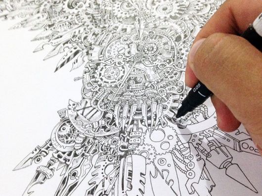 Impressively Detailed Pen Doodles