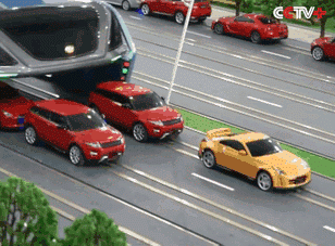 Elevated Bus That Drives Above Traffic Jams